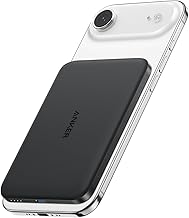 Anker Nano Power Bank, Ultra Slim 5000 mAh Magnetic Power Bank, Qi2 Certified, 15W Max Ultra-Fast Charging, MagSafe Compatible, Portable Charger, Ergonomic Design, for iPhone 16/15/14/13/12