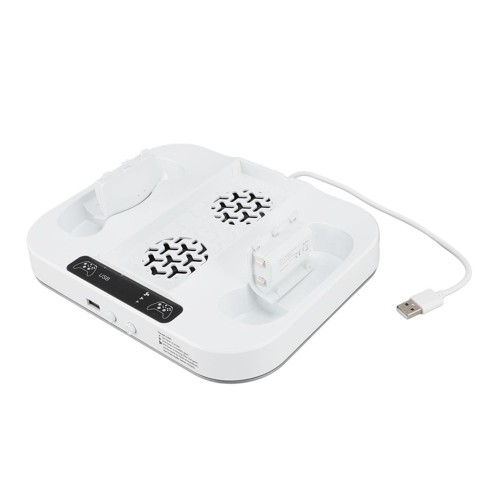 Hidyliu Stazione di Ricarica per Controller di Gioco Doppio con Effetti RGB per Ventola a 3 velocità per i Giocatori della Serie S