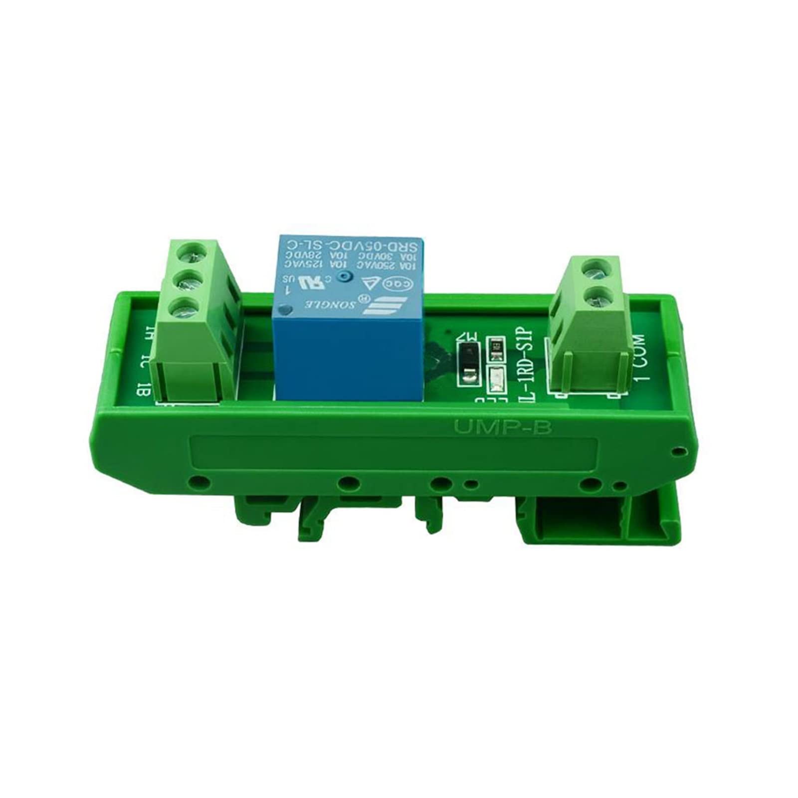 Módulo de relé 5V, 12V, 24V, 1 canal, placa montaje en carril DIN, SRD-05VDC-SL-C SRD-12VDC-SL-C SRD-24VDC-SL-C 10A DC 1NO 1NC(9V)