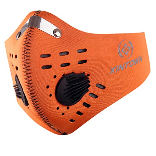 PM2.5 Reusable Face MÃ¡sk w/Breather Valve Filters for Adults,Anti Dust Dustproof Windproof Foggy Haze Pollution Face MÃ¡sk MÃ¡scara å£ç½© Mouth Protection for Bike Outdoor Activities