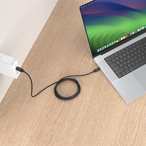 Image of Belkin Connect USB4 Cable 1.2M Power Cable, USB-C to USB-C Cable w / 240W Power Delivery + 20Gbps - USB4 Compliant Power Cable, Compatible with MacBook, Windows, Chromebook, & More