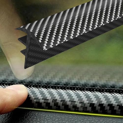 Striscia di tenuta per cruscotto auto, 1,6 m, in gomma, insonorizzante, antipolvere, bordi in gomma, isolamento acustico, guarnizione universale per parabrezza, per cruscotto dell'auto