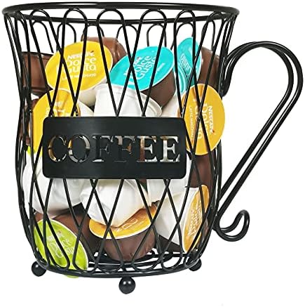 Stegodon K Cup Coffee Pod Holder, Large Capacity Coffee Pod Storage Basket, Espresso Organizer Mug Cup for Keurig Kcup