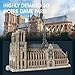 CubicFun 3D Puzzles for Adults - Large Notre Dame de Paris 3D Puzzle - Half-Opening Architecture, Enjoy Interior Views - Anniversary, Christmas, 2023 Gifts - 293 Pieces