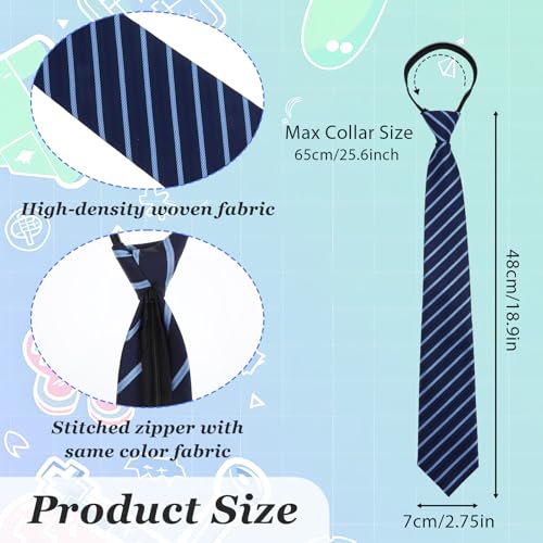 Striped Boy Ties Pre-tied Neckties for Boys Kids Adjustable Boys Ties Neckties for Graduation School Uniforms Casual2