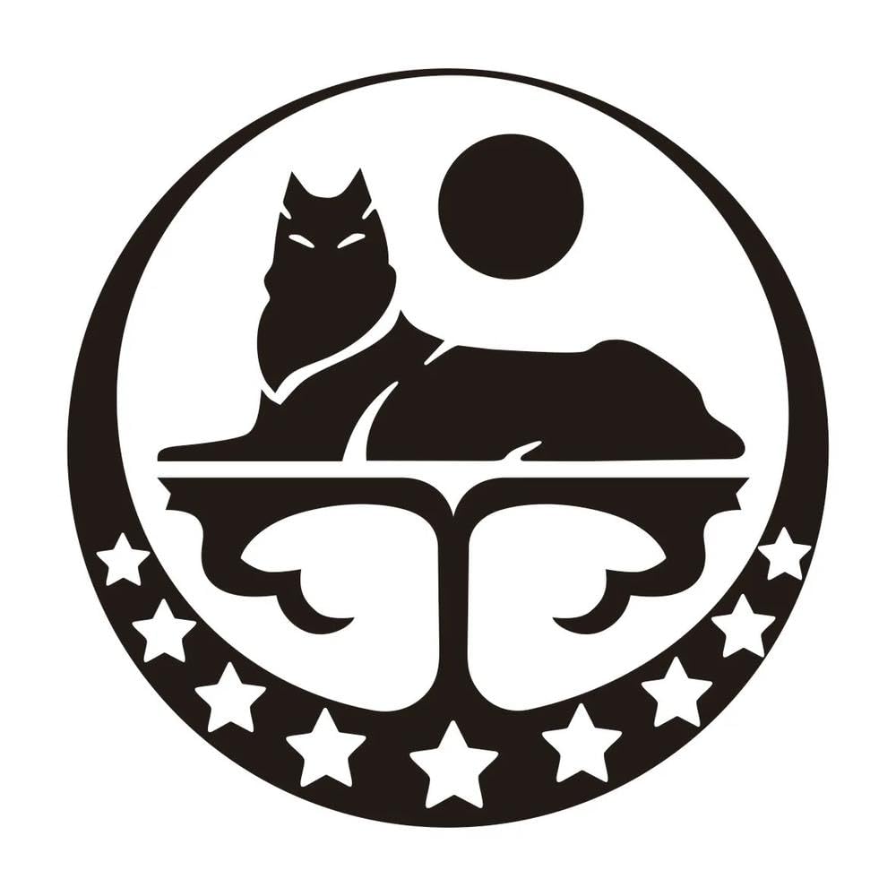 Chechen Wolf Car Sticker Vinyl Decal for Auto Car Stickers Styling Car Decoration(Black,15x15cm)