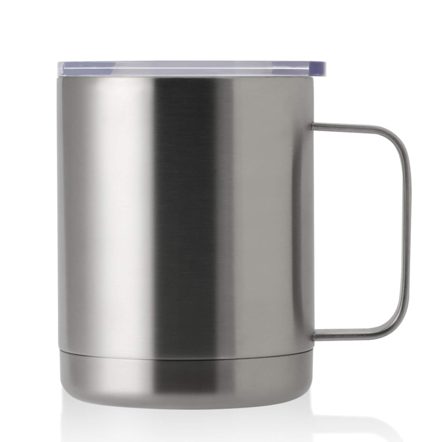 Buy ONEB 12oz Tumbler Stainless Steel Coffee Mug with Handle - Double Wall  Vacuum Cup wth Lid for Hot & Cold Drinks (Silver,1 Pack) Online at Low  Prices in India - Amazon.in