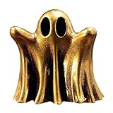 Obotsnoi アンティークメタルゴーストミニチュア像 芸術的職人技 ハロウィンの本棚の装飾アクセント 書斎 ゴシックメタル像装飾