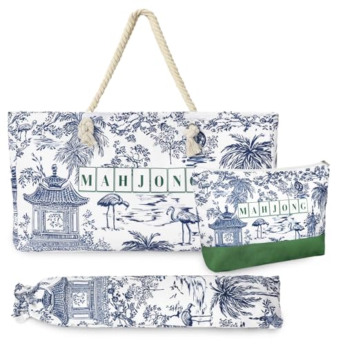 Juego de bolsas para Mah Jong estilo chino Pavilion