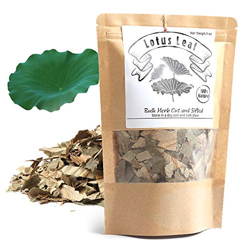 EidolonGreen [China Medicinal Herb] 100% Natural Lotus Leaf Tea,Dried Lotus Leaf,Caffeine-Free Loose Leaf Tea ï¼ˆHeye/è·è‘‰/ì—°ìžŽï¼‰Chinese Herba Natural Dried Loose Leaves 3 oz (88g)
