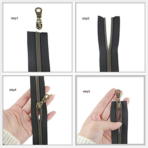 image for Leekayer #5 Gold Metallic Nylon Coil Zippers by The Yard Bulk 10 Yards