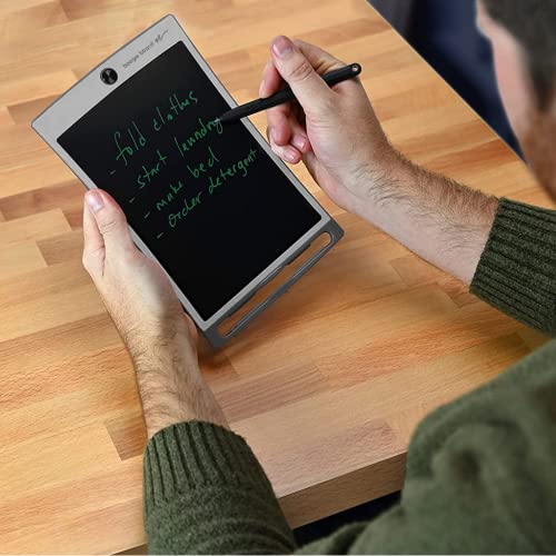 Boogie Board Jot Reusable Writing Tablet for Adults, 8.5" Digital Notebook with Instant Erase, Digital Notepad with Magnets, Note Taking Tablet for Work or School, Lunar Gray - Thumbnail 6