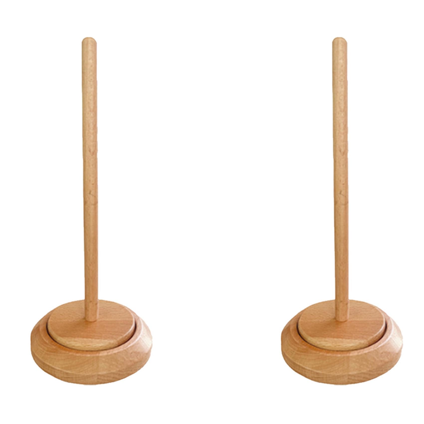 Hndhbfgrt 2X Wooden Yarn Holder Dispenser for Crocheting, Yarn Ball Holder for Knitting Yarn Spindle Dispenser Crocheting Tool
