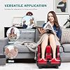 MEDIMALL Foot and Calf Massager, Electric Foot Massager Fatigue Feet, Shiatsu Foot Massager with Vibration,Deep Kneading, Vibration, Rolling, Leg Massager for Pain Relief (Red)