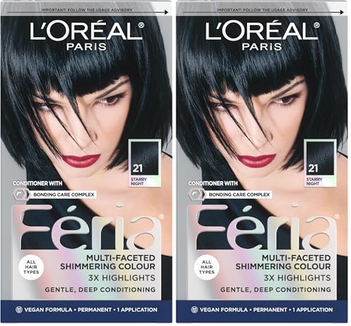 L'Oreal Feria Shimmering Hair Color 21 Starry Night (2 Pack)