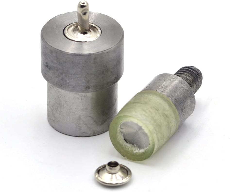Yalando 7 Sets Double Cap Rivet Dies Mould Tool for Hand Press Machine Size 5 mm 6 mm 7 mm 8 mm 9 mm 10 mm 12 mm DIY Craft Supplies