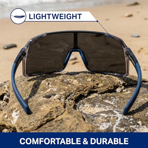 Image of Blenders Eyewear Expose - Polarized Sunglasses - Lightweight High-Performance Frame, Adjustable Nose Pads - 100% UV Protection - For Men & Women - Slate Shadow