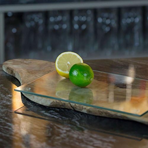 Clear 40x30cm Glass Chopping Board - Kitchen Food Preparation Worktop Saver Protector Cutting Board - by Harbour Housewares