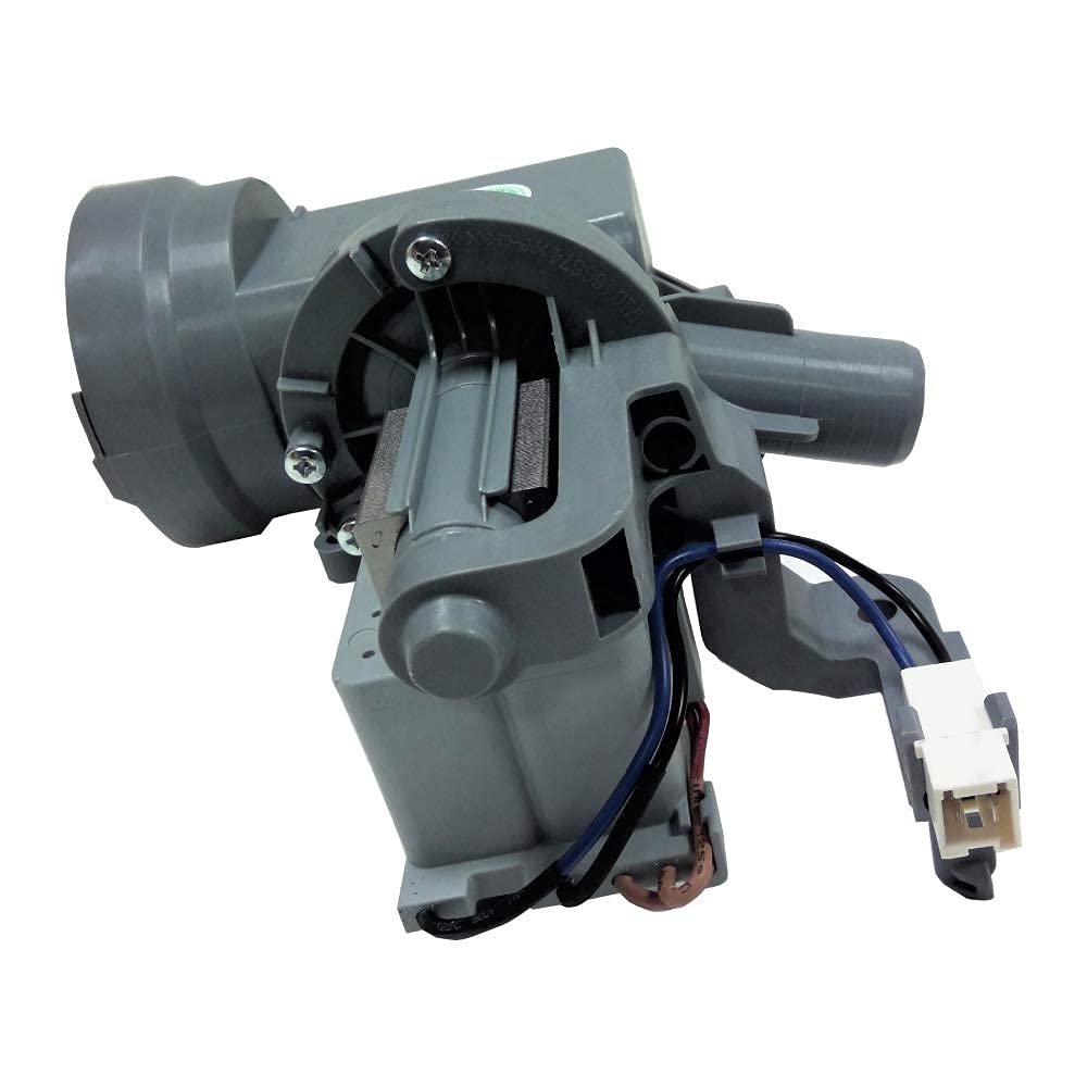 GlobPro WPW10605427 - Bomba de drenaje de agua para lavadora (repuesto y compatible con Whirlpool, Kenm)