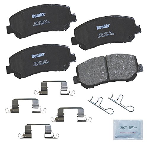 Bendix Priority1 CFC1640K2 Ceramic Front Brake Pads for Chrysler 200 2017-2016, Dodge Dart 2016