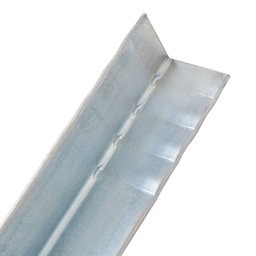vidaXL Ancoraggi a Terra a L 12 pz in Acciaio Zincato 5x5x50 cm Fissaggi Viti