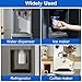 ZHMEINA 2 Pack Silicone Refrigerator Drip Tray, Cuttable Refrigerator Drip Catcher, Protects Ice and Water Dispenser Pan, Fridge Spills Water Pad for Whirlpool, GE, Samsung, (Rectangular, Black)