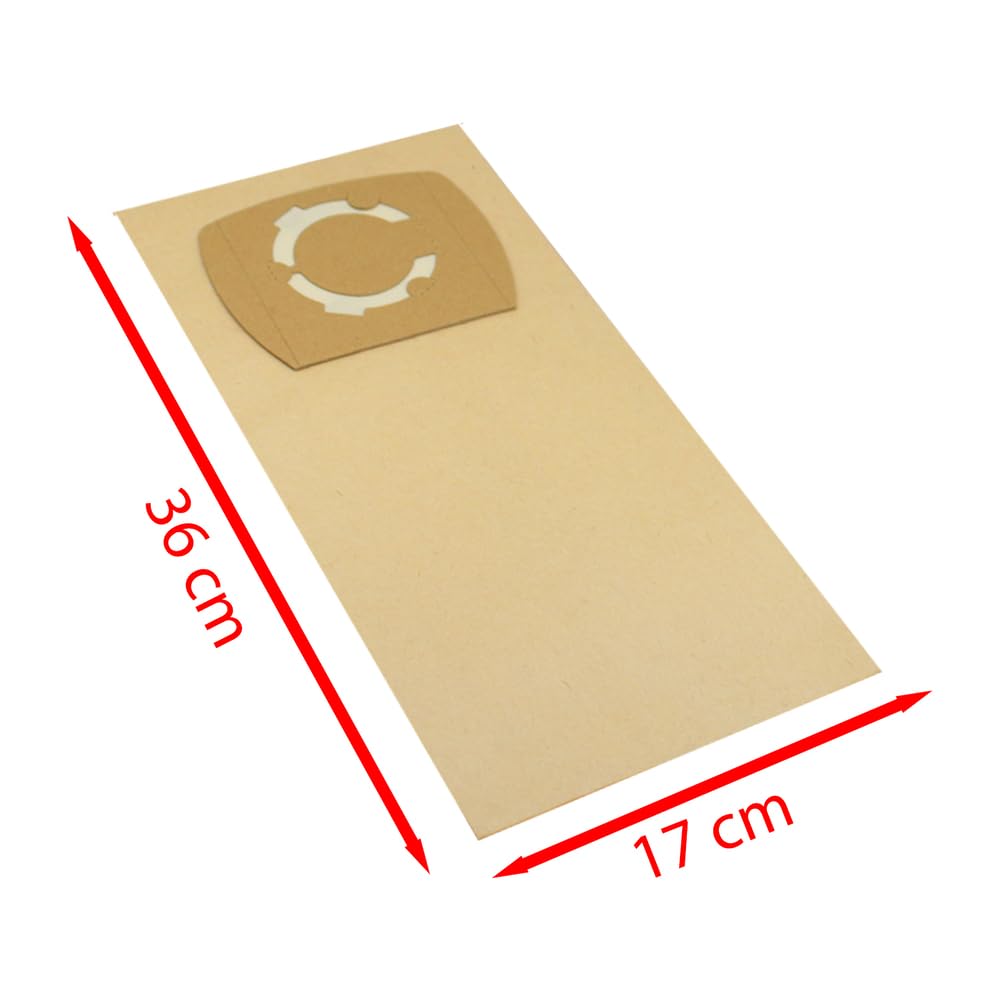 Grizzly Tools 10 Sacchetti Per Aspirapolvere Scheppach ASP30-OES - Capacità 12 Litri, Classe L, In Carta Sac A Poche