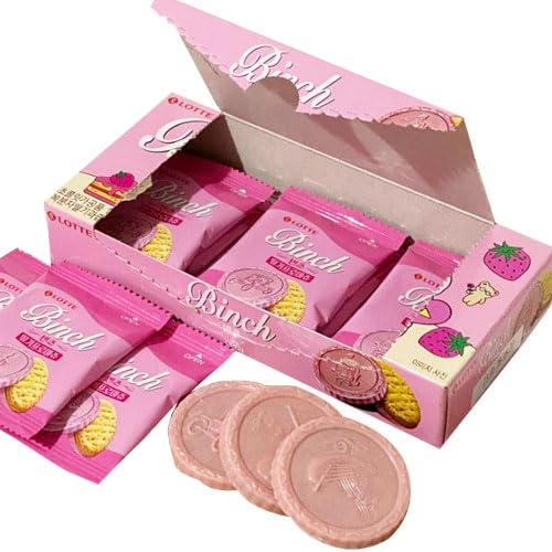 Amazon.co.jp: LOTTE ビンツ ストロベリーフロマージュ 102g (いちご味