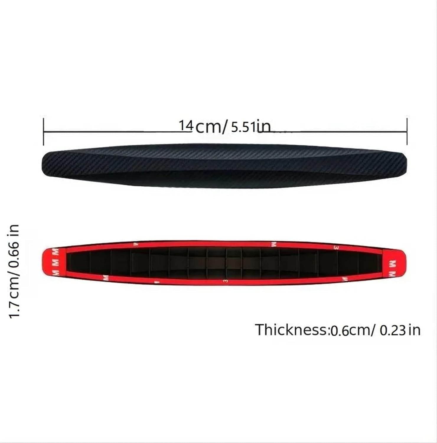 6/4pcs Front and Rear Bumper Corner Protectors, Car Crash Strips(Red-6)
