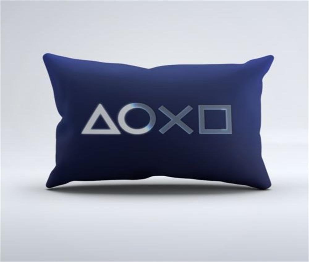 Damuyas New Playstation 4 Game Button Symbols Bedding Polyester 30x20 Pillow Case Cover (playstation Button)