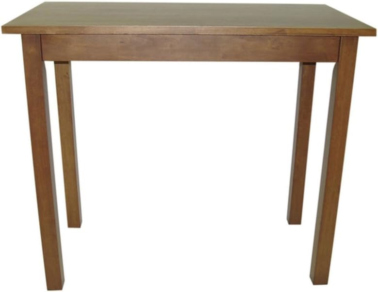 Carolina Chair & Table Tavern Rectangular Bar Table - Elegant Multi Step Finish 4 Straight Leg Solid Wood Furniture - Traditional 3 Person Table for Pub, Dining, Kitchen Decor (Antique White)