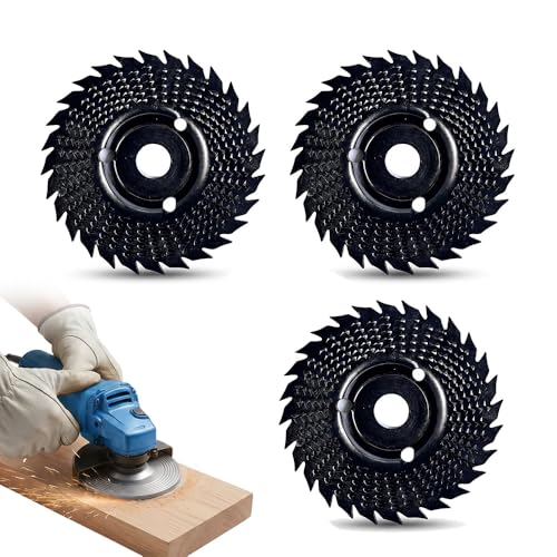Image of 3PCS Wood Carving Disc Set, 2026 New Carbon Steel Grinding Wheel for Angle Grinder 4 inch & 4.5 inch, Wood Sanding Disc Attachment for Shaping, Cutting, Polishing, Surface Finishing (3 Pcs)