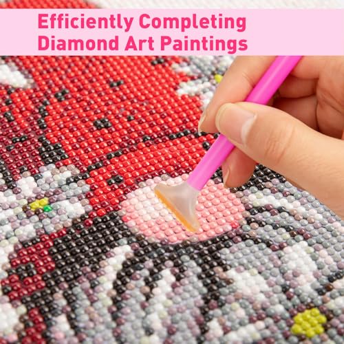 SYWHXY 36 Pack Diamond Art Painting Pens 5D Diamond Embroidery Art Pens with 3 Drill Sizes, Efficient Diamond Art Pens Tools for DIY Diamond Rhinestone Painting Crafts Making (Red) by SYWHXY - Image 4