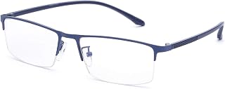 Jcerki Transition Photochromic Gray Reading Glasses +1.00 Strength Business Half Frame Photochromic Readers Eyeglasses