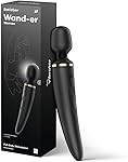Satisfyer 'Wand-er Woman' Varita masajeadora con 50 modos de vibración 34 cm | Fuerte y Silenciosa | Masaje corporal para mujeres y hombres | Pequeño dispositivo de masaje completo | Negro