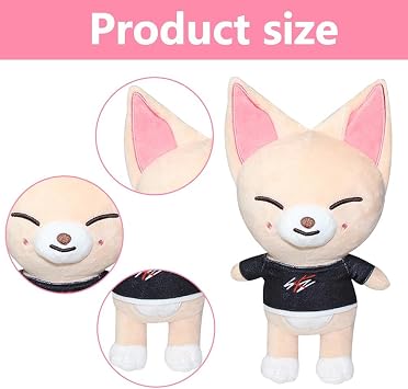 Stray Fox Plush Doll, Soft Animal Doll, Stray Fox Decoration Figure Plush Gift for Family and Friends Birthday Party.