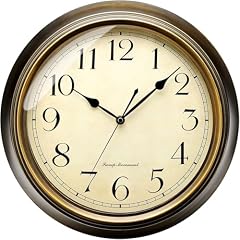 Plumeet Metal Wall Clock, 13 '' Non Ticking Classic Silent Iron Wall Clocks Decorative Kitchen item