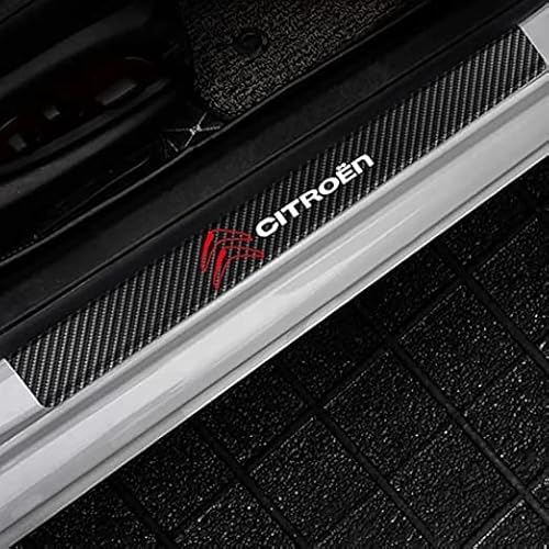 4 Pezzi Auto Fibra Carbonio Battitacco Adesivi per...