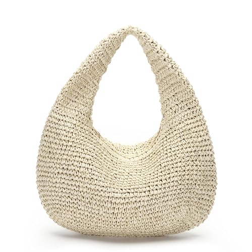 Herald Crescent Raffia Tote