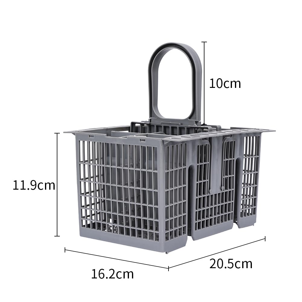 Cesta de repuesto Cubiertos Lavavajillas para Hotpoint 99673-8729, C00257140, C00386607 BF41, BF50B, BF50W,BLT64A (Gris)