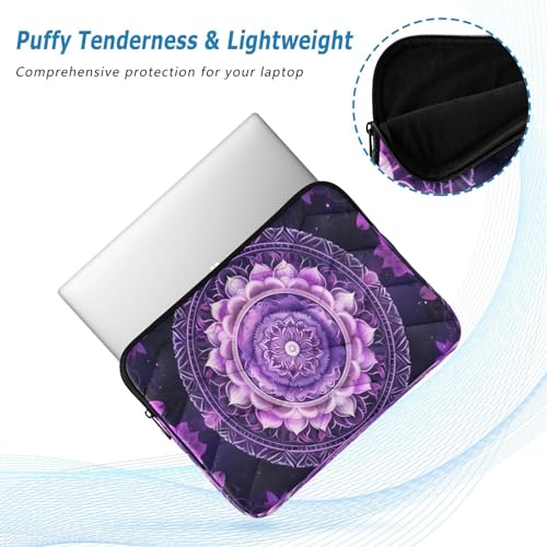 Funda para portátil 13-14 pulgadas con diseño Mandala Boho morado miniatura 5