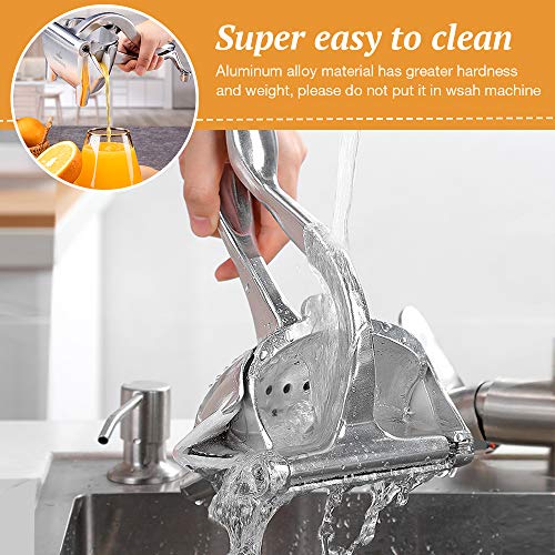 Lemon Squeezer, Meidong Lime Squeezer Heavy Duty Hand Juicer Premium Quality Metal Aluminum Alloy Citrus Squeezer for Oranges, Lemons, Lime, Grapefruit, Citrus, Grape Watermelon - Thumbnail 2