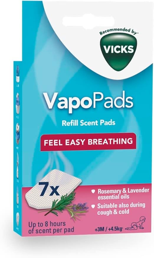 Vicks VapoPads Rosemary & Lavender Pads with Essential Oils Pack of