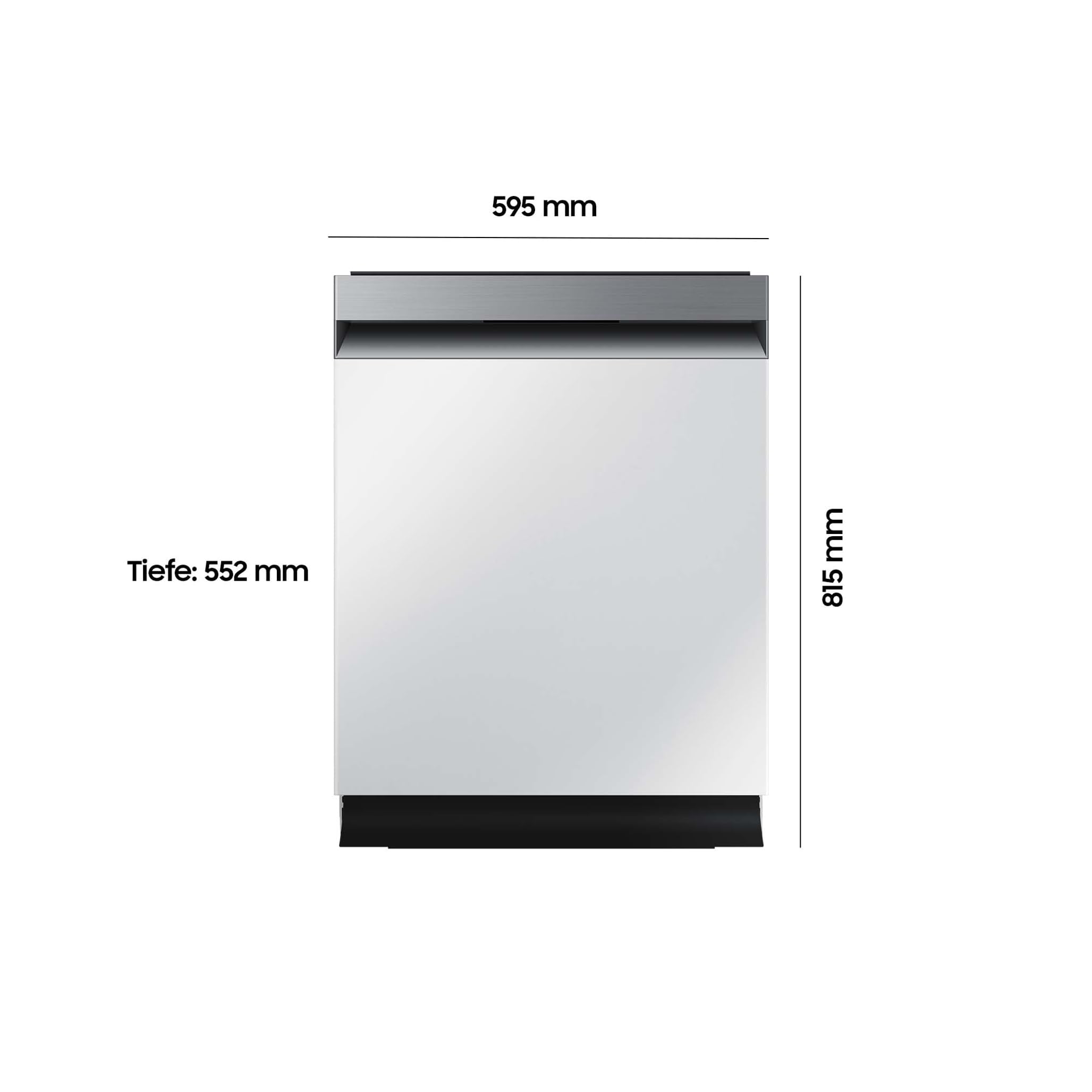 Samsung Unterbau-Geschirrspüler, 60 cm, Teilintegrierbar, EEK : C, 14 Maßgedecke, 9,2 l Wasserverbrauch, WaterJet Clean, SmartThings AI Energy Mode, 42 dB(A), Weiß, DW60BG750SSLET