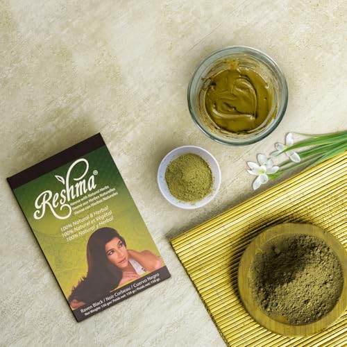 Reshma Beauty Ayurvedic Henna Color Natural Negro Intenso miniatura 7