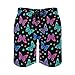 Fashion Beach Short for Men Trippy Goth Magic Butterfly Board Shorts with Pockets Elastic Waist Drawstring Swim Trunks (S)