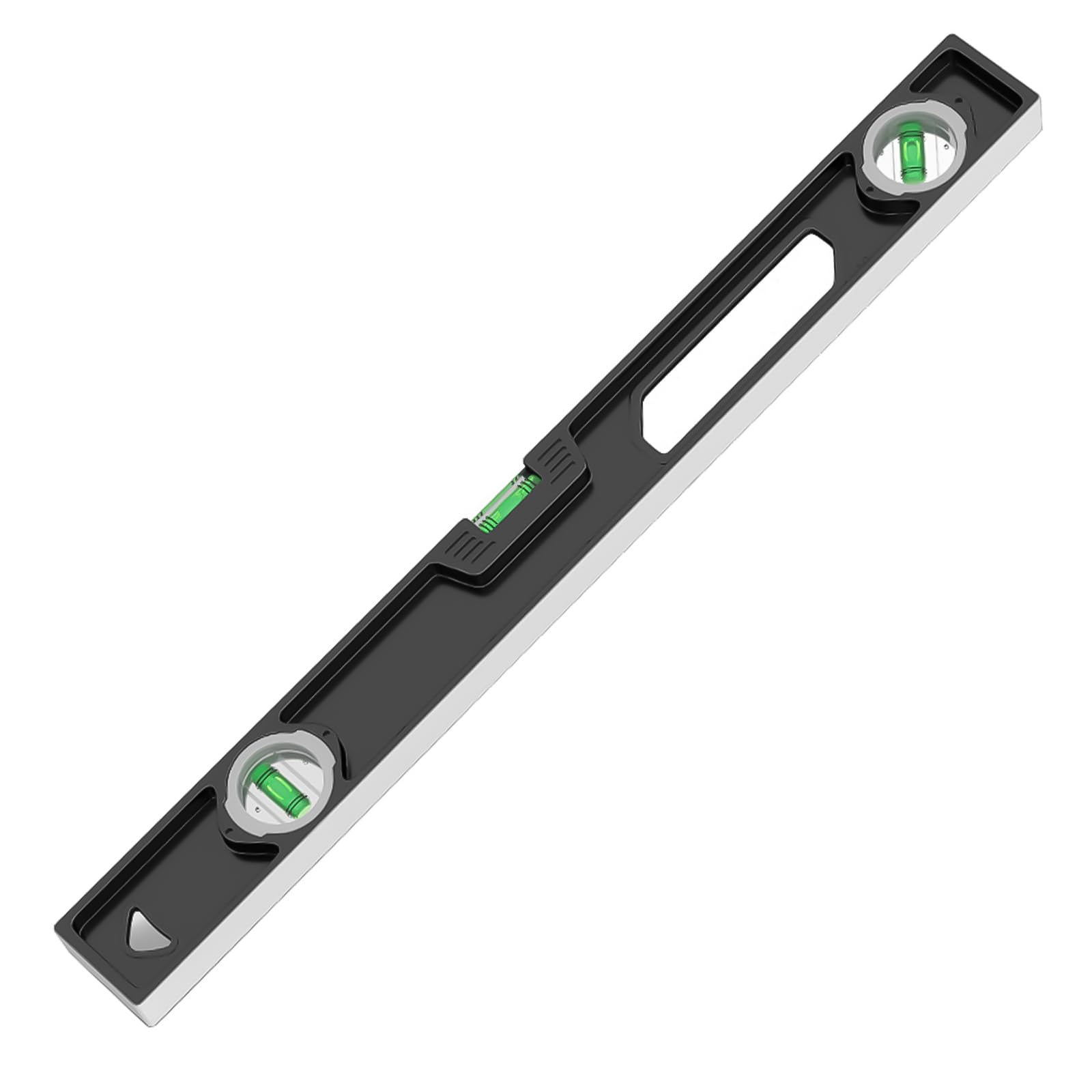 12/16/20/24" Spirit with Scale, 3 Different Bubble 45°/90°/180 Horizontal Ruler Spirit
