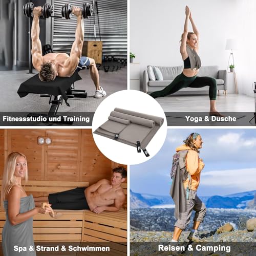 HiiPeak Mikrofaser Handtuch Kompakt und Leicht Microfaser Handtücher Fitness Schnelltrocknend microfaser Badetuch Saugfähiges Sporthandtuch… – Ansicht 8