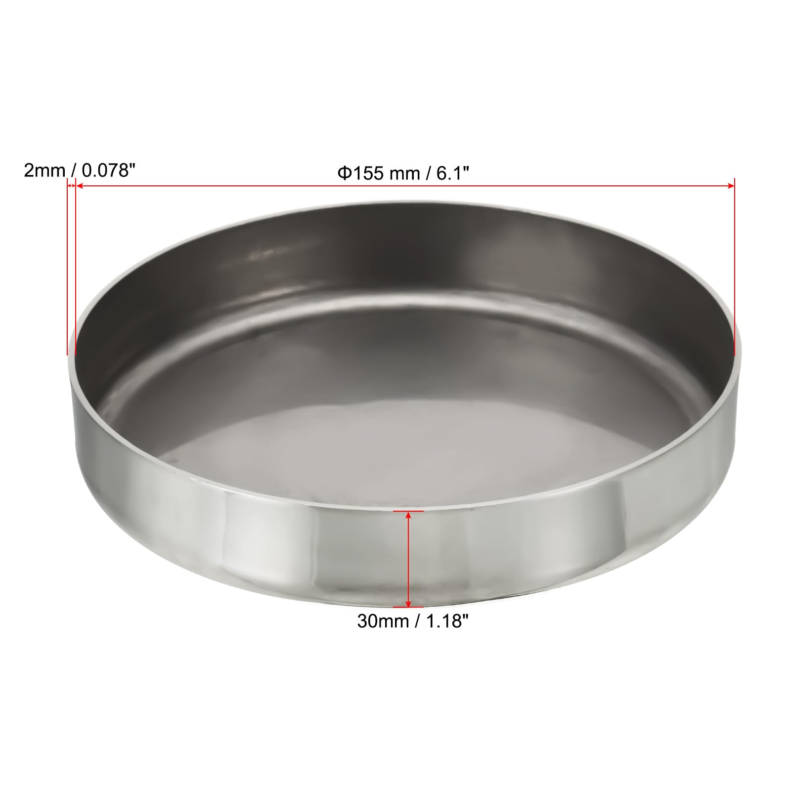 PATIKIL Tuyau Fin Bouchon,1pcs 304 Inox Acier Tube Fin Rond Raccord Bouchon 2.83"(72mm) ID Poli Couvercle Argent Pour Plomberie HVAC Alimentation Alcool Industries Métal Eau Gaz Soudage