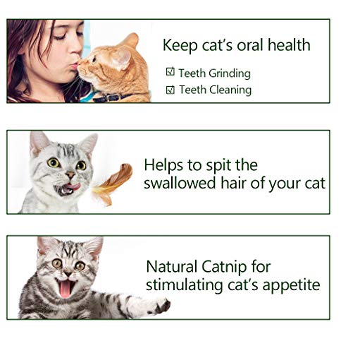 Baugger - Natural catnip hortelã bola bola gato tratar bola de penas bola de brinquedo scratcher bol